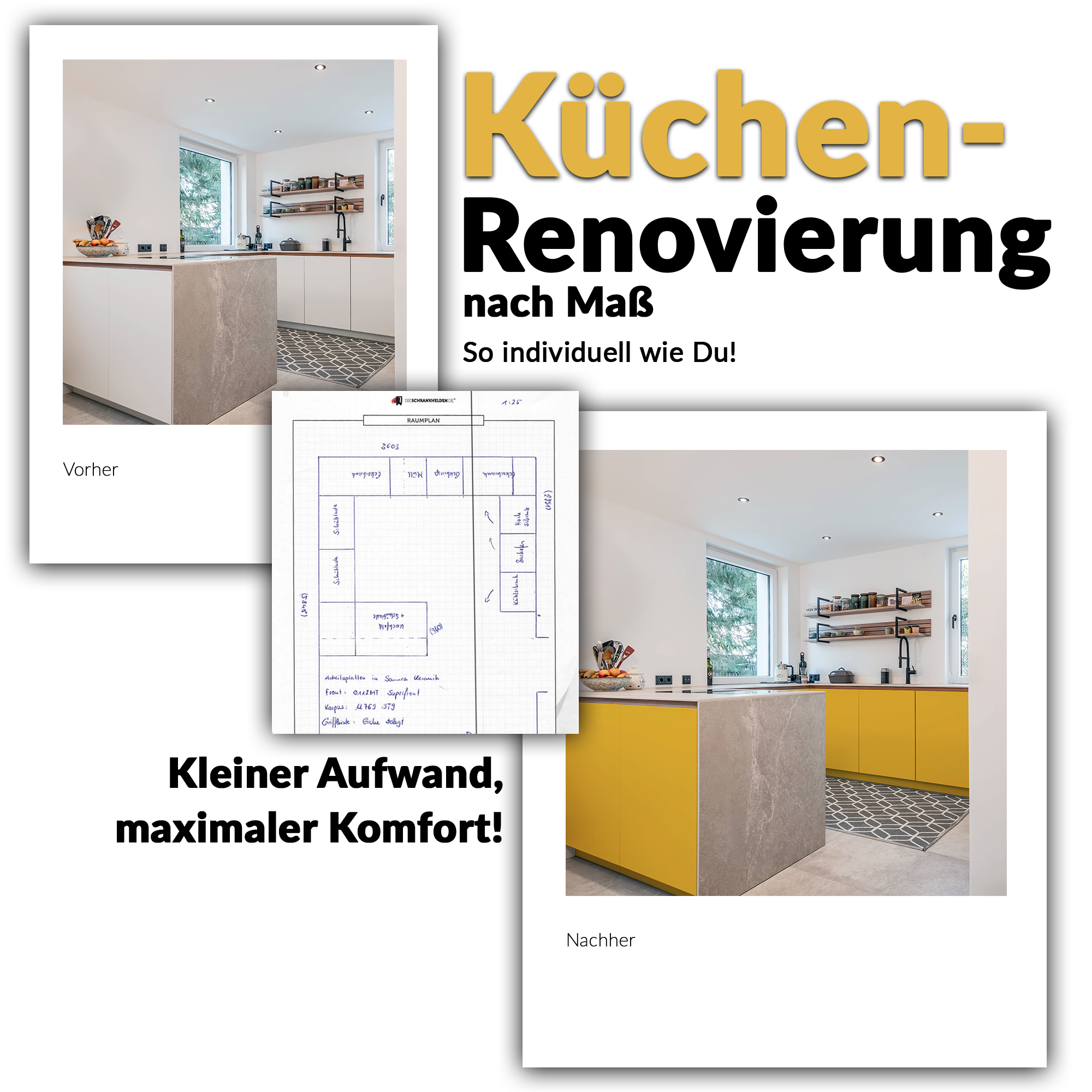 Header Desktop Küchen Renovierung gelb