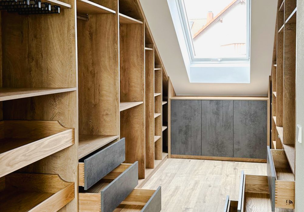 Ankleide offen Atram Eiche Dekor Beton Schiefer grau