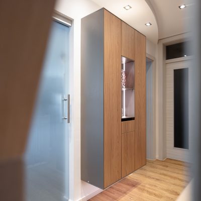 Flurschrank Eiche Casella Inlay graphit