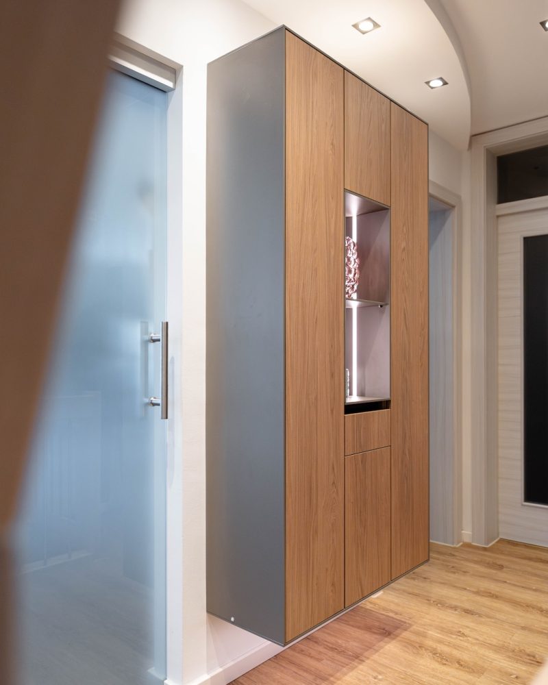 Flurschrank Eiche Casella Inlay graphit