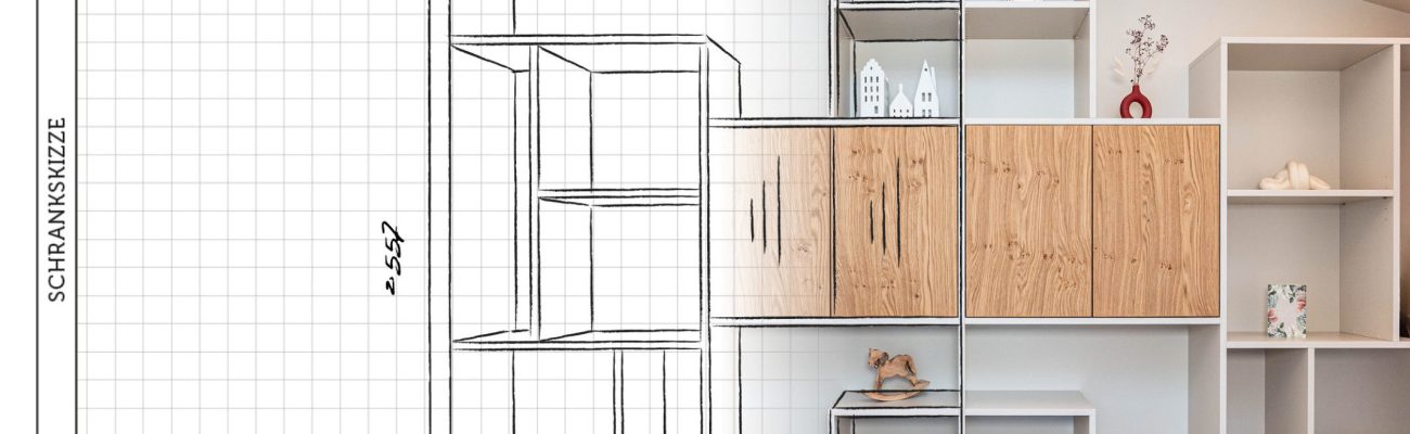 Flurschrank halb skizziert