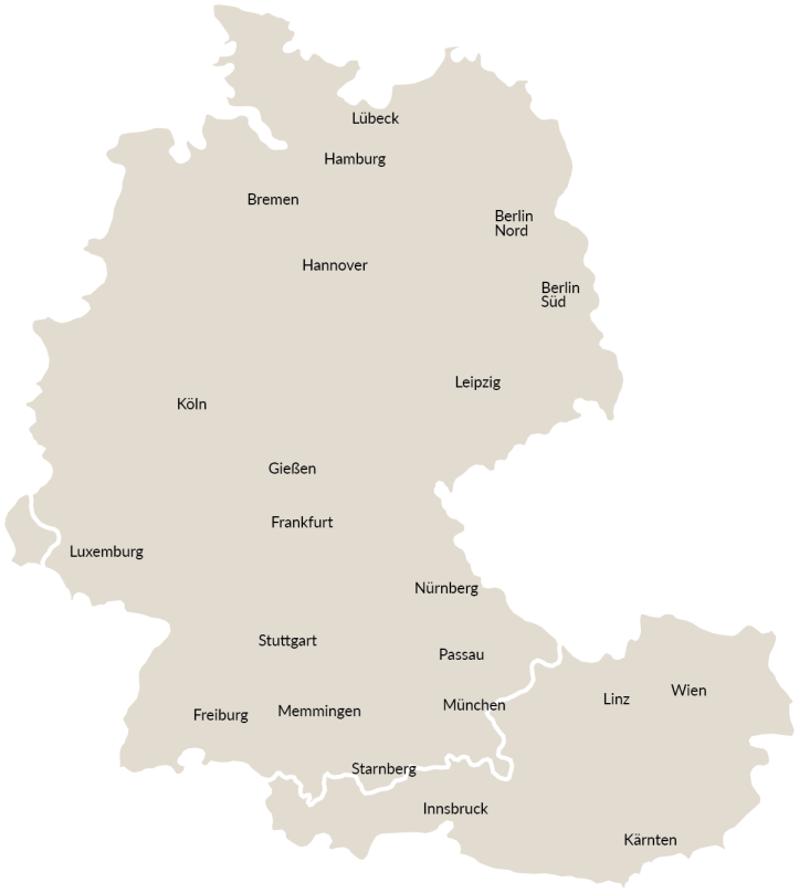 Karte Franchise alle Standorte