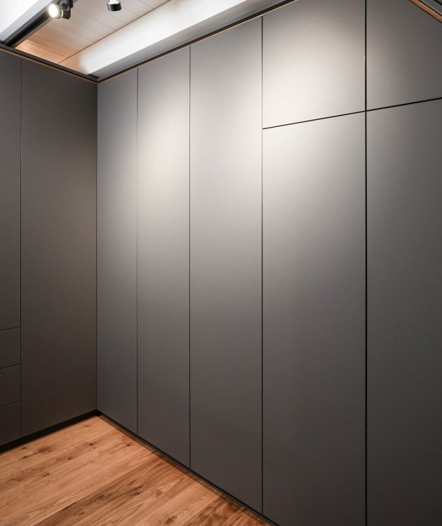 Kleiderschrank Dachschrägenschrank achatgrau SchattenfugeEiche