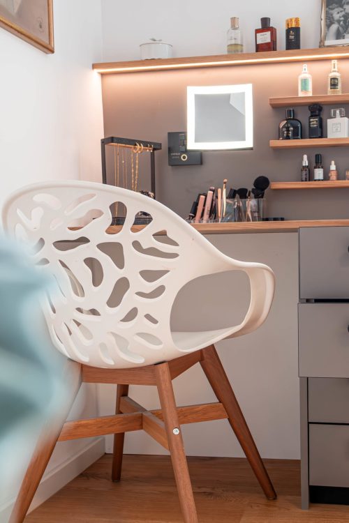 Schminktisch anthrazit grau