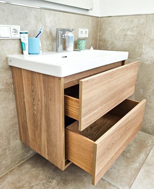 Waschtischunterschrank Holzoptik