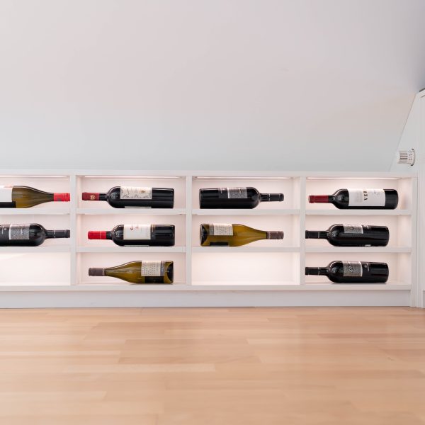 Wohnwand weiß hochglanz Weinschrank
